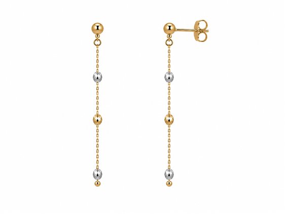 Orecchini Lo Scrigno Gioielli Donna in Oro OR PEND PALL BICOLOR - OR PEND PALL BICOLOR